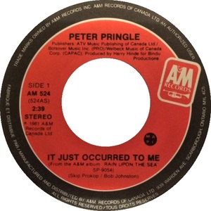 Peter pringle it just occurred to me am