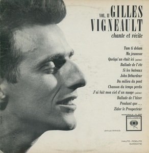 Vigneault gilles vol ii gilles vigneault chante et r%c3%a9cite mono 1963 couverture
