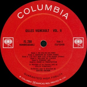 Vigneault gilles vol ii gilles vigneault chante et r%c3%a9cite mono 1963 disque s 2