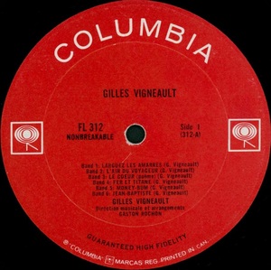 Vigneault gilles gilles vigneault mono 1964 disque s 1a