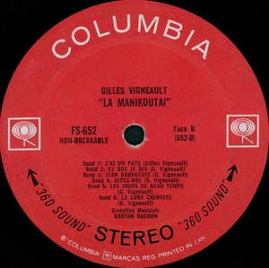 Vigneault gilles la manikoutai st%c3%a9r%c3%a9o 1967 disque face bii