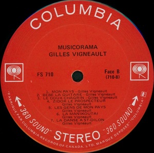 Vigneault gilles musicorama 1969 disque face b