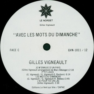 Vigneault gilles avec les mots du dimanche 1979 disque 2 face c