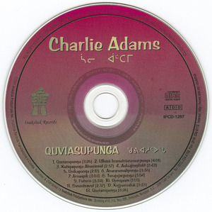 Cd charlie adams   quviasupunga cd
