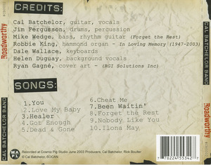 Cd cal batchelor band   roadworthy inlay