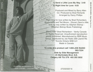 Cd brad richards   right time for love inlay
