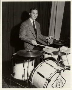 Russ dufort playing drums with the johnny holmes band at victoria hall
