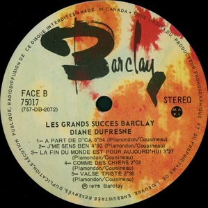 Dufresne diane les grands succ%c3%a8s barclay vol 17 1975 disque 1 face b