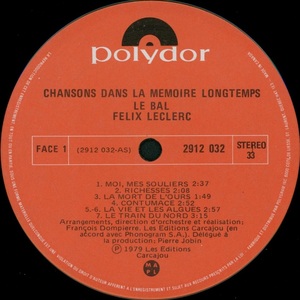 Leclerc f%c3%a9lix le bal 1979 disque face 1