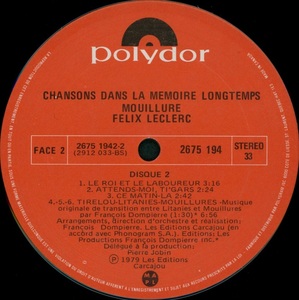 Leclerc f%c3%a9lix mouillures 1979 disque face 2