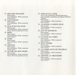 Leclerc f%c3%a9lix vol 1 le p'tit bonheur 1989 booklet a