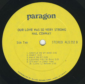 Hal conway   our love was so very strong label 02