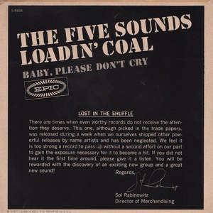 Five sounds   loadin' coal bw baby please don't cry %281%29
