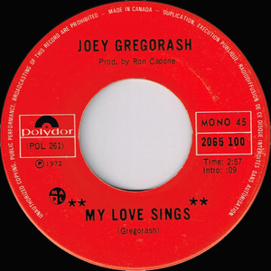 Gregorash  joey   my love sings bw sugar ride %282%29