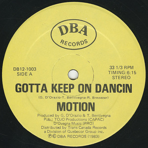 Motion   gotta keep on dancin label 01