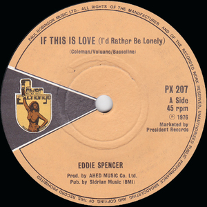Eddie spencer if this is love id rather be lonely 1976