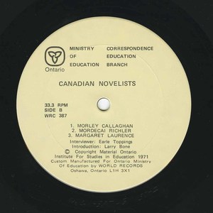 Va canadian poets ontario ministry of education vinyl 02 cdn novelists label