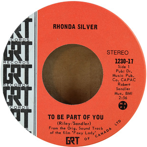 45 rhonda silver   to be part of you %28grt 1230 17%29 1971