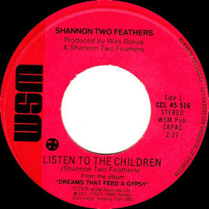 Two feathers  shannon   listen to the children bw the singer %281%29