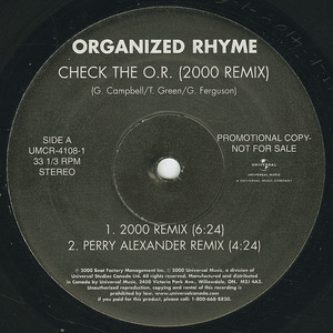 Organized rhyme   check the o.r. %282000 remix%29 label 01
