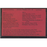 Ear Rational: Sound Poems 1966-1980