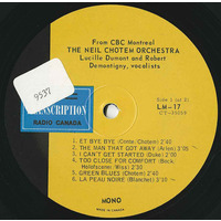 Lucille Dumont and Robert Demontigny, vocalists