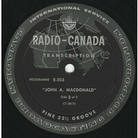 Writers of Canada 8: John A. MacDonald