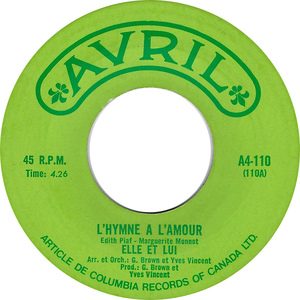 L'hymne À L'amour b/w Le Vrai Bonheur