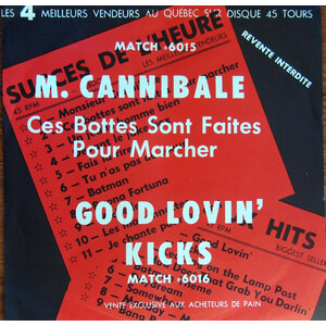 Les Aristocrates Monsieur Cannibale b/w Renée Martel Ces Bottes Sont Faites Pour Marcher (picture sleeve)