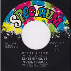 C'Est L'Été et Michel Pagliaro b/w Vous et Michel Pagliaro