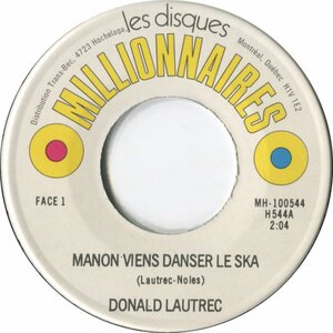 Manon Viens Danser Le Ska b/w C'est Le Ska