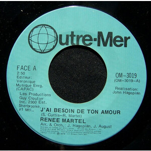 	J'ai Besoin De Ton Amour	b/w J'ai Besoin De Ton Amour (Instrumental)