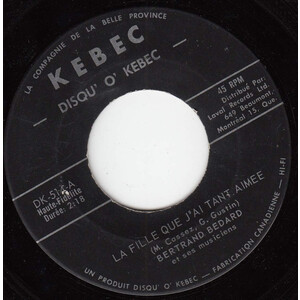  La Fille Que J'Ai Tant Aimée b/w Je Rentre Tout Seul