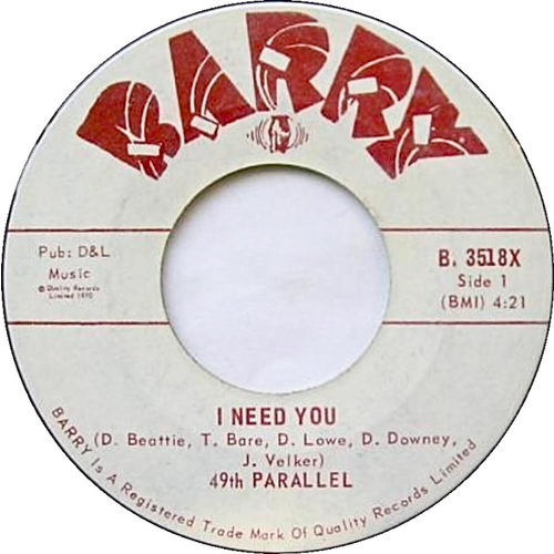 I Need You b/w Goodtime Baby