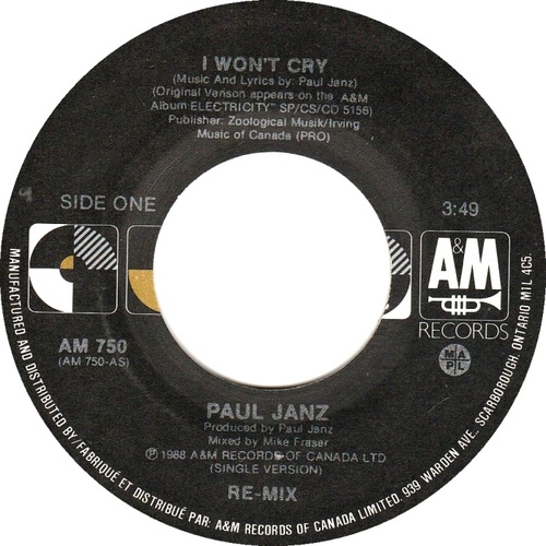 I Won't Cry b/w One Last Lie