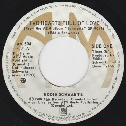 Two Hearts Full of Love b/w My Hat's Off To You