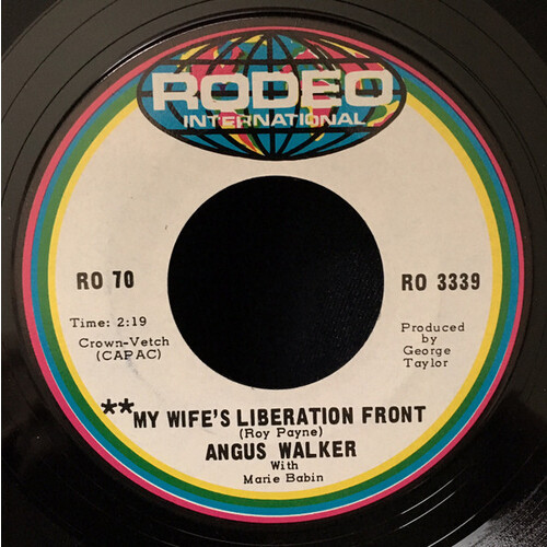 My Wife's Liberation Front b/w Canadian Country Music Man