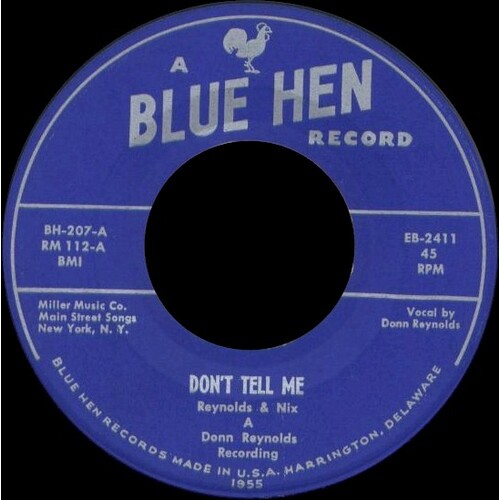 Don't Tell Me b/w Blue Mountain Waltz