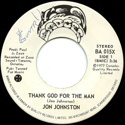 Thank God for the Man b/w Manitoba (Just Short of Nashville)