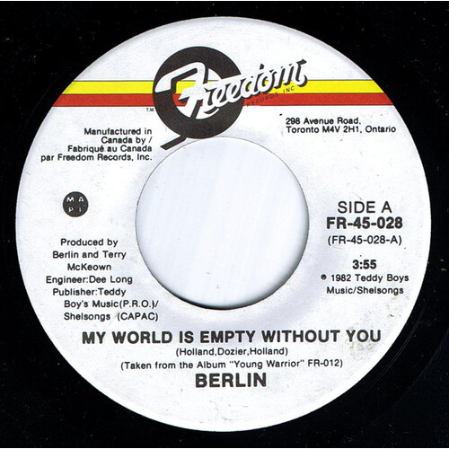 	My World Is Empty Without You b/w Walking With The Shadows