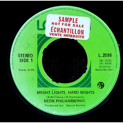 Bright Lights, Hard Nights b/w She Looked Like a Woman to Me