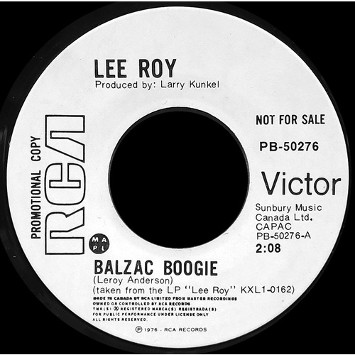Balzac Boogie b/w Loves Waters Run Deep