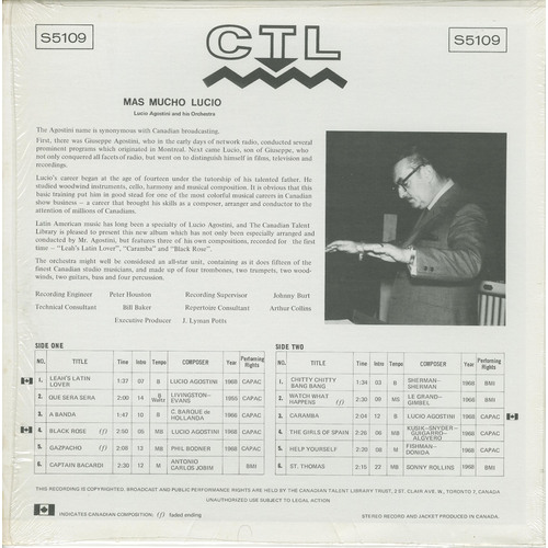 Mucho Lucio: Latin American Music Arranged And Conducted by Lucio Agostini