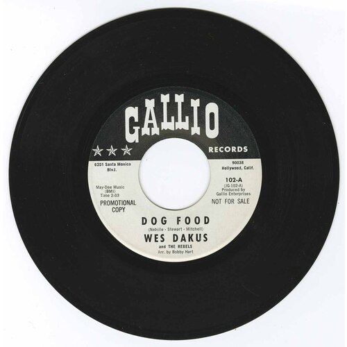 Dog Food b/w Surfs U Rite (promo)