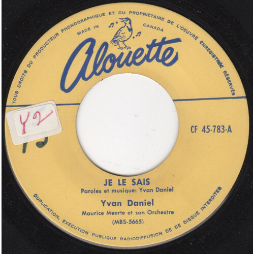 Je Le Sais b/w Buonanotte