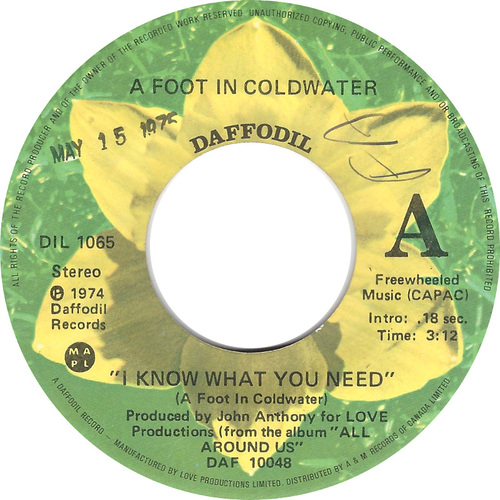 He's Always There (Watching You) b/w I Know What You Need