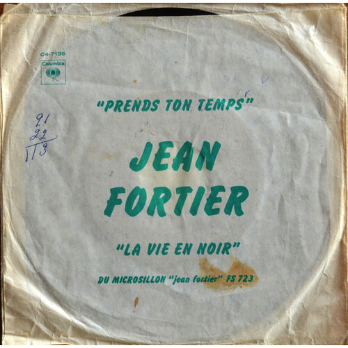 	Prends Ton Temps b/w La Vie En Noir (picture sleeve)