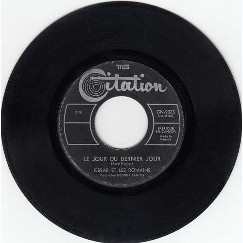 Le Jour Du Dernier Jour b/w Laisse-Moi Partir