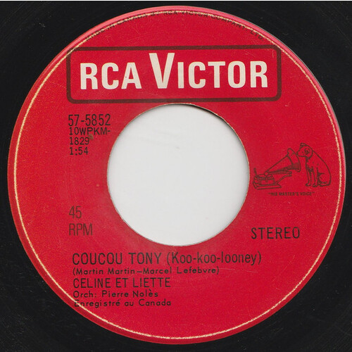 	Coucou Tony (Koo-Koo-looney) b/w Coeur de cailloux (We're the Banana Split)