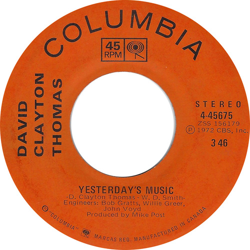 Yesterday's Music b/w Failing by Degrees